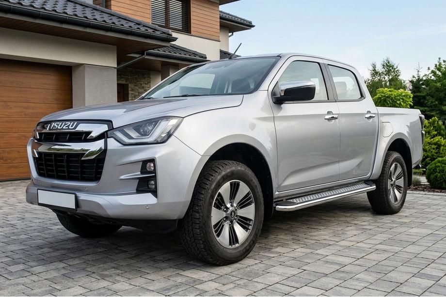 Isuzu D-Max 2019– Stranski pragovi Maydos V2 (2 kos, aluminij / nerjaveče jeklo) Image