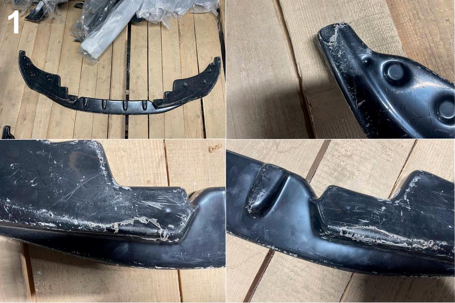 BMW serija 4 G22/23/26 2020– Znižano Sprednji lip spojler DPT V-1 (za G22/G23, črna visok sijaj) Fotografija 2