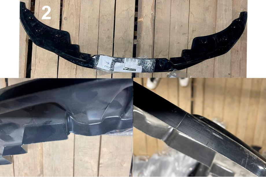 BMW serija 4 G22/23/26 2020– Znižano Sprednji lip spojler DPT V-1 (za G22/G23, črna visok sijaj) Fotografija 3