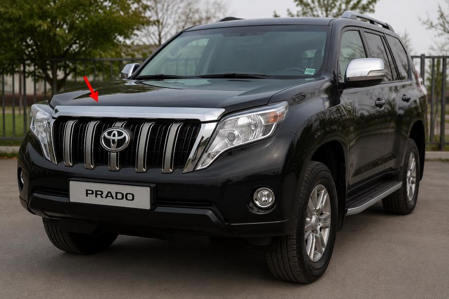 Toyota Land Cruiser Prado 150 2009–2023 Obroba pokrova motorja (2013-2017) Fotografija 1