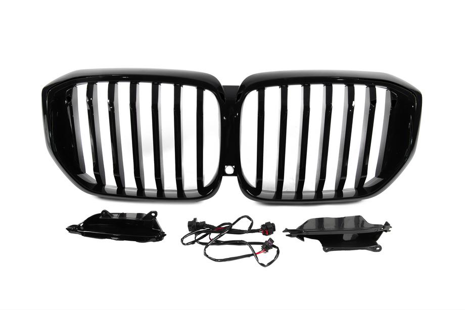 BMW X5 G05 2019–2026 Ledvična maska 1 Bar LED (2019-2022, sijajno črna) Image