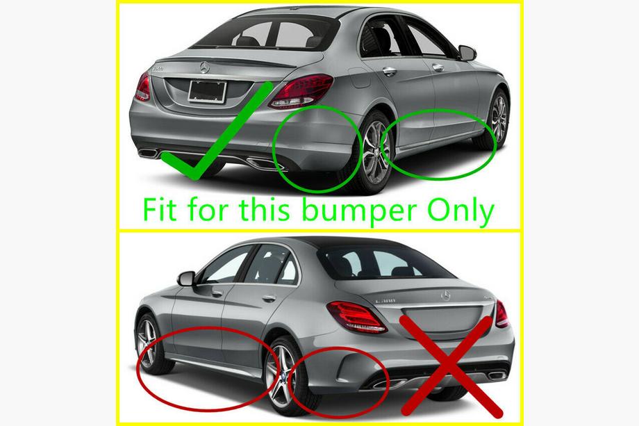 Mercedes C-class W205 2014–2021 Zadnje blatne zavesice Premium (za Base, 2 kosa) Fotografija 2