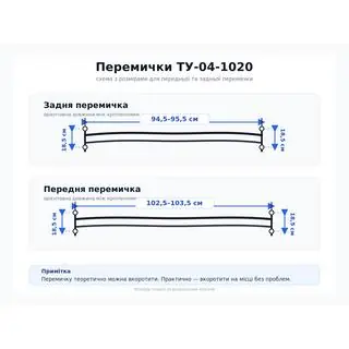 Univerzalni strešni prečniki TRD (do 103,5 cm) fotografija 2