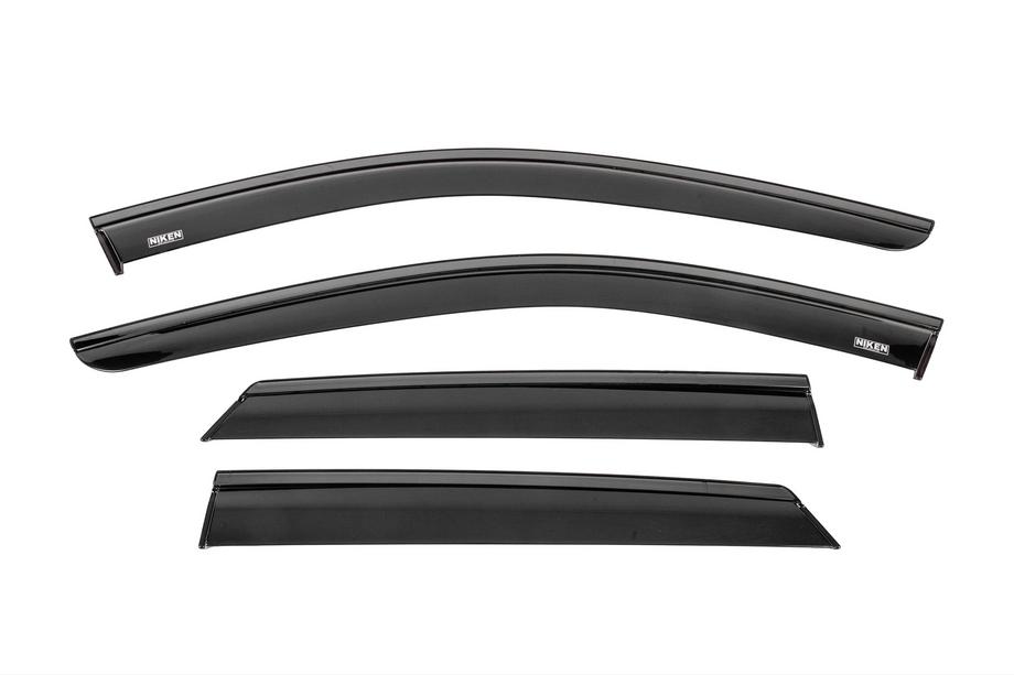 Mercedes ML W164 2005–2011 Vetrni deflektorji za okna s črno letvico Niken Luxury (4 kosi) Image