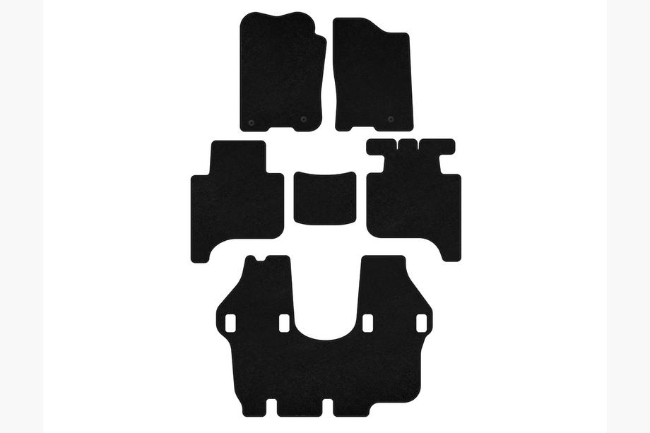Infiniti QX56 2004–2010 Tekstilne preproge Deluxe (3 vrste, 2004-2008, Črne) Image