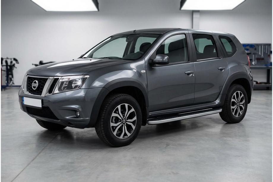 Nissan Terrano 2014– Stranski pragovi Tayga Grey (2 kosa, aluminij) Image