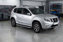 Nissan Terrano 2014– Stranski pragovi Maydos V1 (2 kos, aluminij/nerjaveče jeklo) fotografija 1
