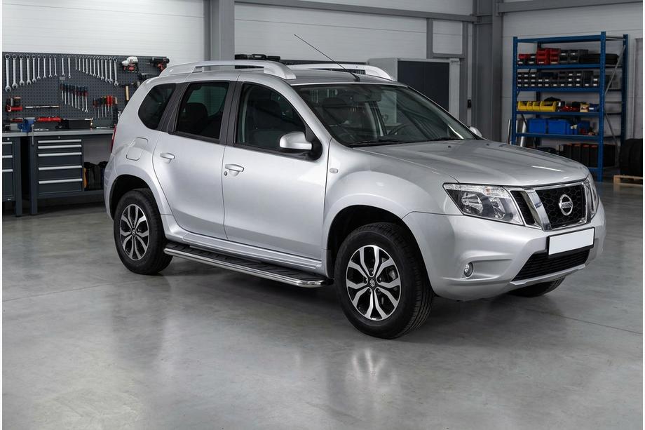 Nissan Terrano 2014– Stranski pragovi Maydos V1 (2 kos, aluminij/nerjaveče jeklo) Image