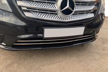 Mercedes Vito/V-razred W447 2014– Okrasne letvice za mrežo odbijača (2 kosa, nerjaveče jeklo) Vito potniški (krom) fotografija 7