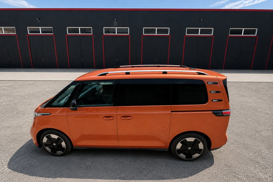 Volkswagen ID BUZZ 2022– Kromirane strešne letve (turški dizajn) Plastična noga Fotografija 4