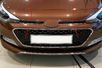 Hyundai I-20 2014–2020 Nerjaveče okrasne letvice za masko 2014-2018 (2 kos) fotografija 1