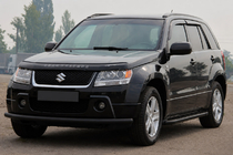Suzuki Grand Vitara 2005–2017 Sprednja zaščitna cev ST008 Black (nerjavno jeklo) fotografija 1