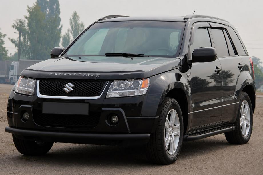 Suzuki Grand Vitara 2005–2017 Sprednja zaščitna cev ST008 Black (nerjavno jeklo) Image