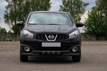 Nissan Qashqai 2010–2014 Sprednji zaščitni lok ST009-15 Black (nerjavno jeklo) fotografija 2