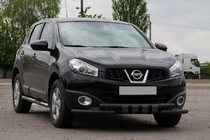 Nissan Qashqai 2010–2014 Sprednji zaščitni lok ST009-15 Black (nerjavno jeklo) fotografija 3