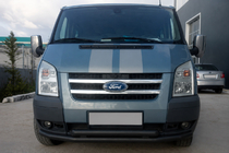 Ford Transit 2000–2014 Sprednji zaščitni lok ST014 Black (2006-2014, nerjaveče jeklo) fotografija 1