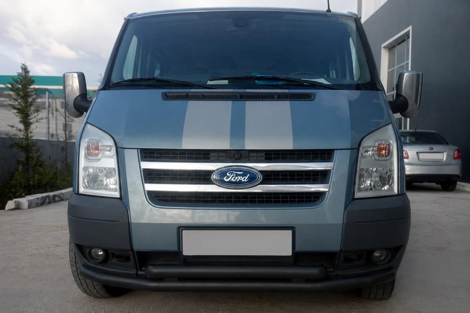 Ford Transit 2000–2014 Sprednji zaščitni lok ST014 Black (2006-2014, nerjaveče jeklo) Image