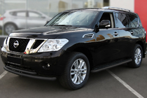 Nissan Pathfinder R51 2005–2014 Dvojni sprednji zaščitni lok Black (nerjavno jeklo) fotografija 1