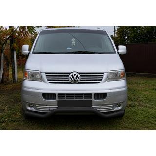 Sprednji zaščitni lok Wave ST007 Black (nerjavno jeklo) Volkswagen T5 Transporter 2003–2010 fotografija 3
