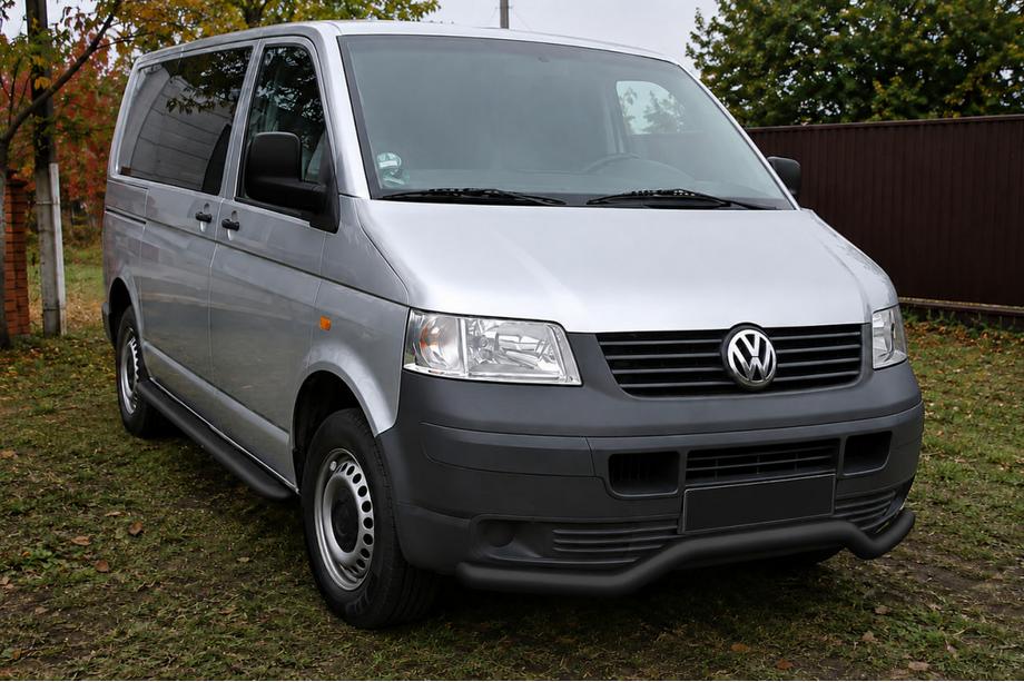 Volkswagen T5 Transporter 2003–2010 Sprednji zaščitni lok Wave ST007 Black (nerjavno jeklo) Fotografija 1