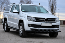 Volkswagen Amarok 2010–2022 Sprednji zaščitni lok F3-08.7 Black (nerjavno) fotografija 4