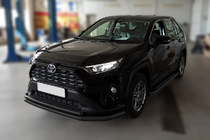 Toyota Rav 4 2019–2025 Sprednji zaščitni lok F3-10 Black (nerjaveče jeklo) fotografija 2