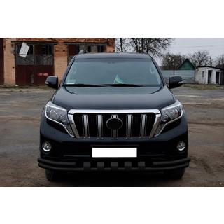 Sprednji zaščitni lok F3-31 Black (nerjaveče jeklo) Toyota Land Cruiser Prado 150 2009–2023 fotografija 2