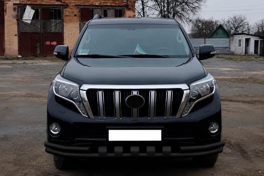 Toyota Land Cruiser Prado 150 2009–2023 Sprednji zaščitni lok F3-31 Black (nerjaveče jeklo) Fotografija 2