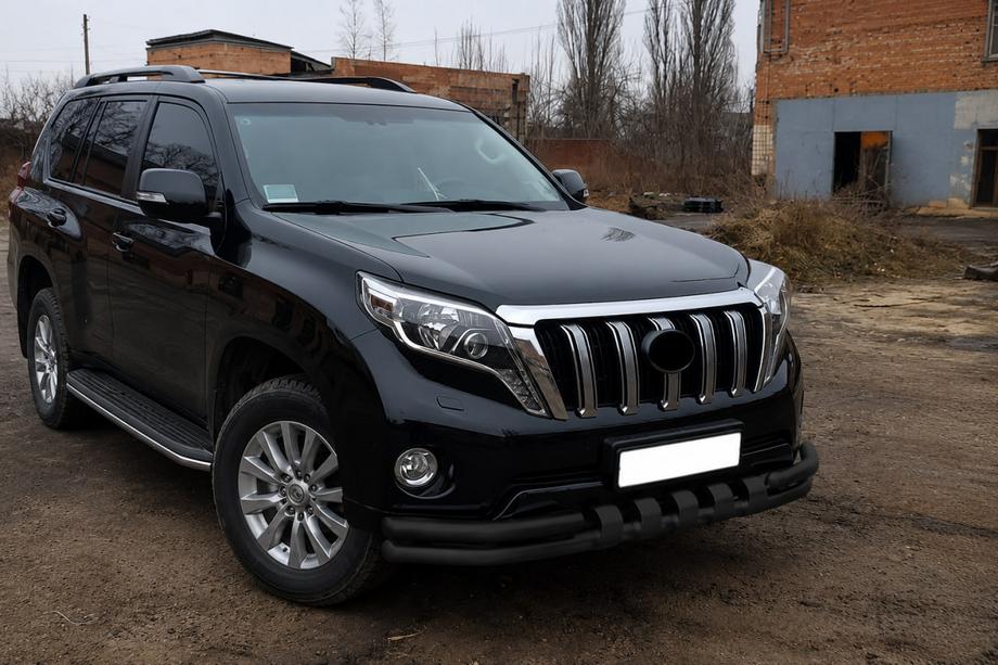 Toyota Land Cruiser Prado 150 2009–2023 Sprednji zaščitni lok F3-31 Black (nerjaveče jeklo) Fotografija 3