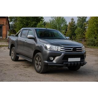 Prednja zaščitna cev F3-34 Black (nerjaveče jeklo) Toyota Hilux 2015– fotografija 2