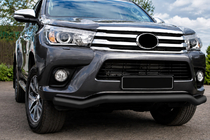 Toyota Hilux 2015– Sprednji zaščitni lok ST007 Black (nerjaveče jeklo) fotografija 1