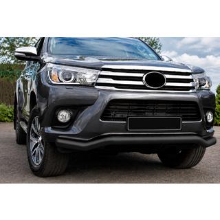Sprednji zaščitni lok ST007 Black (nerjaveče jeklo) Toyota Hilux 2015–