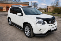 Nissan X-trail T31 2007–2014 Sprednji zaščitni lok ST007 Black (nerjaveče jeklo) fotografija 1