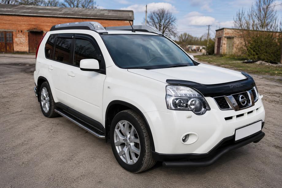 Nissan X-trail T31 2007–2014 Sprednji zaščitni lok ST007 Black (nerjaveče jeklo) Image