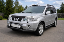 Nissan X-trail T30 2002–2007 Sprednji zaščitni lok ST007 Black (nerjaveče jeklo) fotografija 1