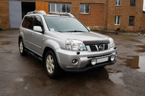Nissan X-trail T30 2002–2007 Sprednji zaščitni lok ST007 Black (nerjaveče jeklo) fotografija 2