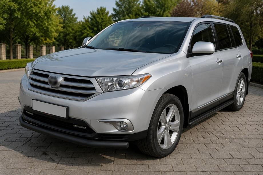 Toyota Highlander 2008–2013 Sprednji zaščitni lok ST008 Black (2010-2013, nerjaveče jeklo) Fotografija 1