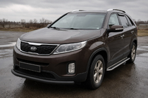 Kia Sorento II XM 2009–2014 Sprednji zaščitni lok ST008 Black (2013-2015, nerjavno jeklo) fotografija 1