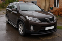 Kia Sorento II XM 2009–2014 Sprednji zaščitni lok ST008 Black (2013-2015, nerjavno jeklo) fotografija 3