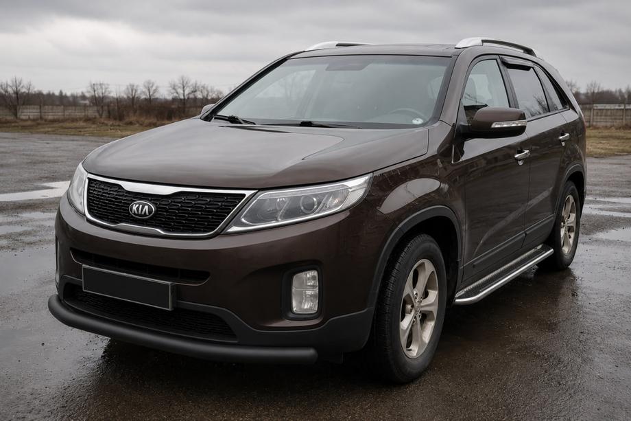 Kia Sorento II XM 2009–2014 Sprednji zaščitni lok ST008 Black (2013-2015, nerjavno jeklo) Image