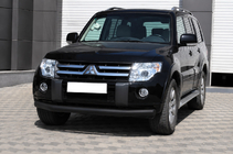Mitsubishi Pajero Wagon III 1999–2006 Sprednji zaščitni lok ST008 Black (nerjaveče jeklo) fotografija 1