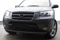 Hyundai Santa Fe 2 2006–2012 Sprednji zaščitni lok ST008 Black (nerjaveče jeklo) fotografija 1