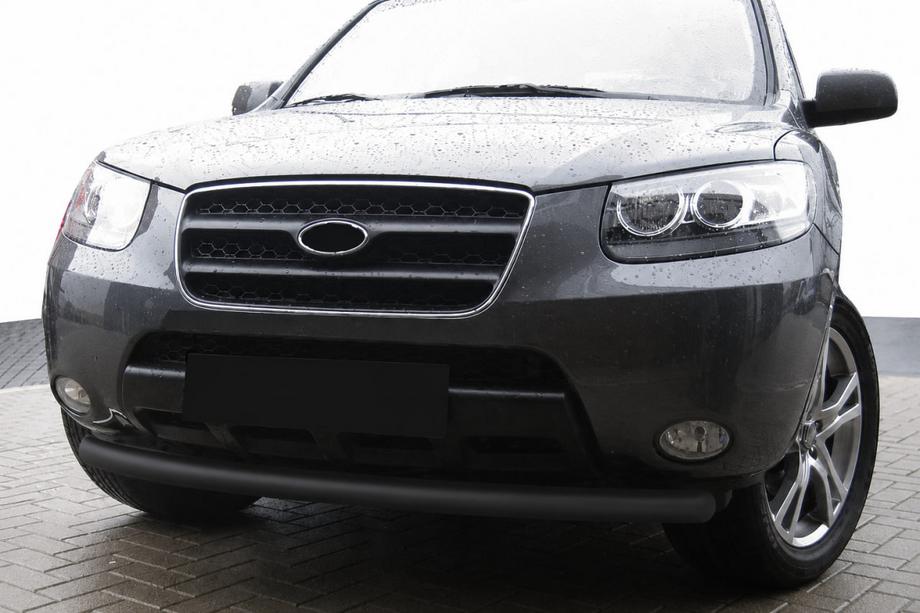 Hyundai Santa Fe 2 2006–2012 Sprednji zaščitni lok ST008 Black (nerjaveče jeklo) Image