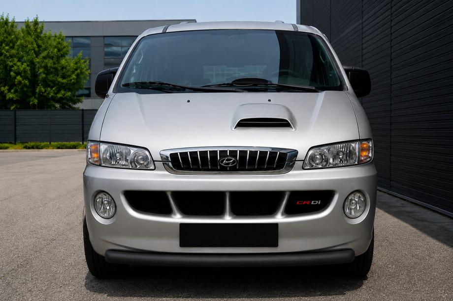 Hyundai H200, H1, Starex 1998–2007 Sprednji zaščitni lok ST008 Black (nerjaveče jeklo) Image