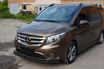 Mercedes Vito/V-razred W447 2014– Sprednji zaščitni lok ST008 Black (nerjaveče jeklo) fotografija 2