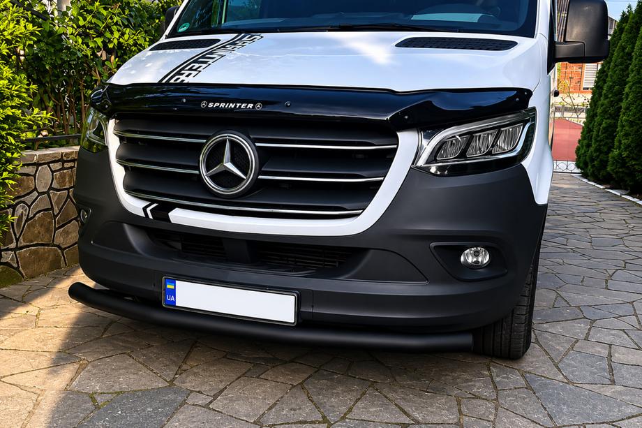 Mercedes Sprinter W907/W910 2018– Sprednji zaščitni lok ST008 Black (nerjaveče jeklo) Image