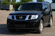 Nissan Navara 2006–2015 Sprednji zaščitni lok ST008 Black (nerjavno jeklo) fotografija 1