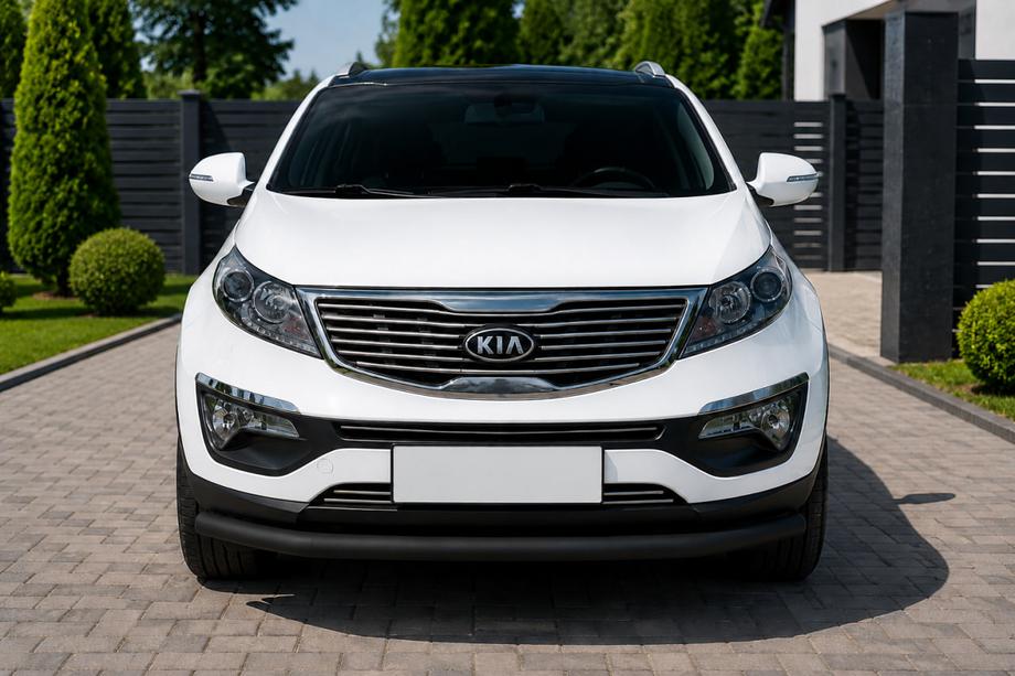Kia Sportage 2010–2015 Sprednji zaščitni lok ST008 Black (nerjavno jeklo) Image