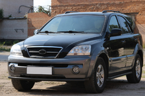 Kia Sorento I BL 2002–2009 Sprednji zaščitni lok ST008 Black (nerjavno jeklo) fotografija 1