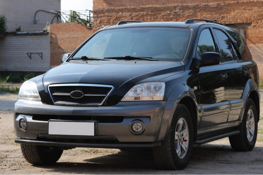 Kia Sorento I BL 2002–2009 Sprednji zaščitni lok ST008 Black (nerjavno jeklo) Image
